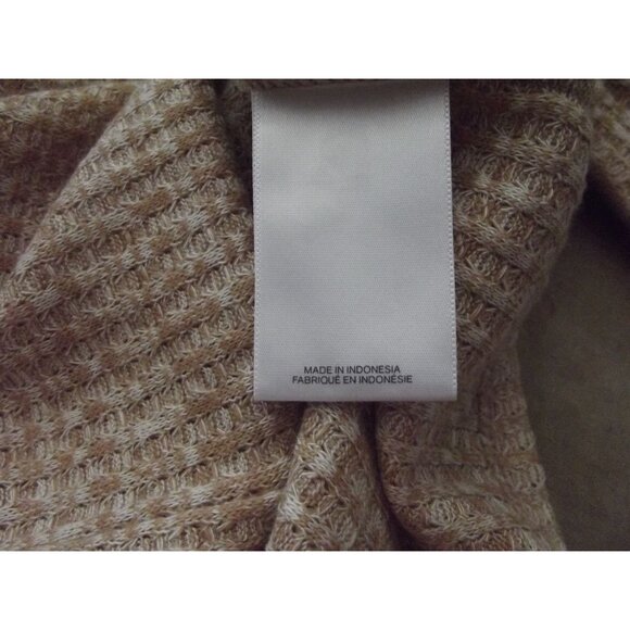 Express Waffle Shirt Womens Size XS Brown Variegated knit thermal top - Picture 8 of 10